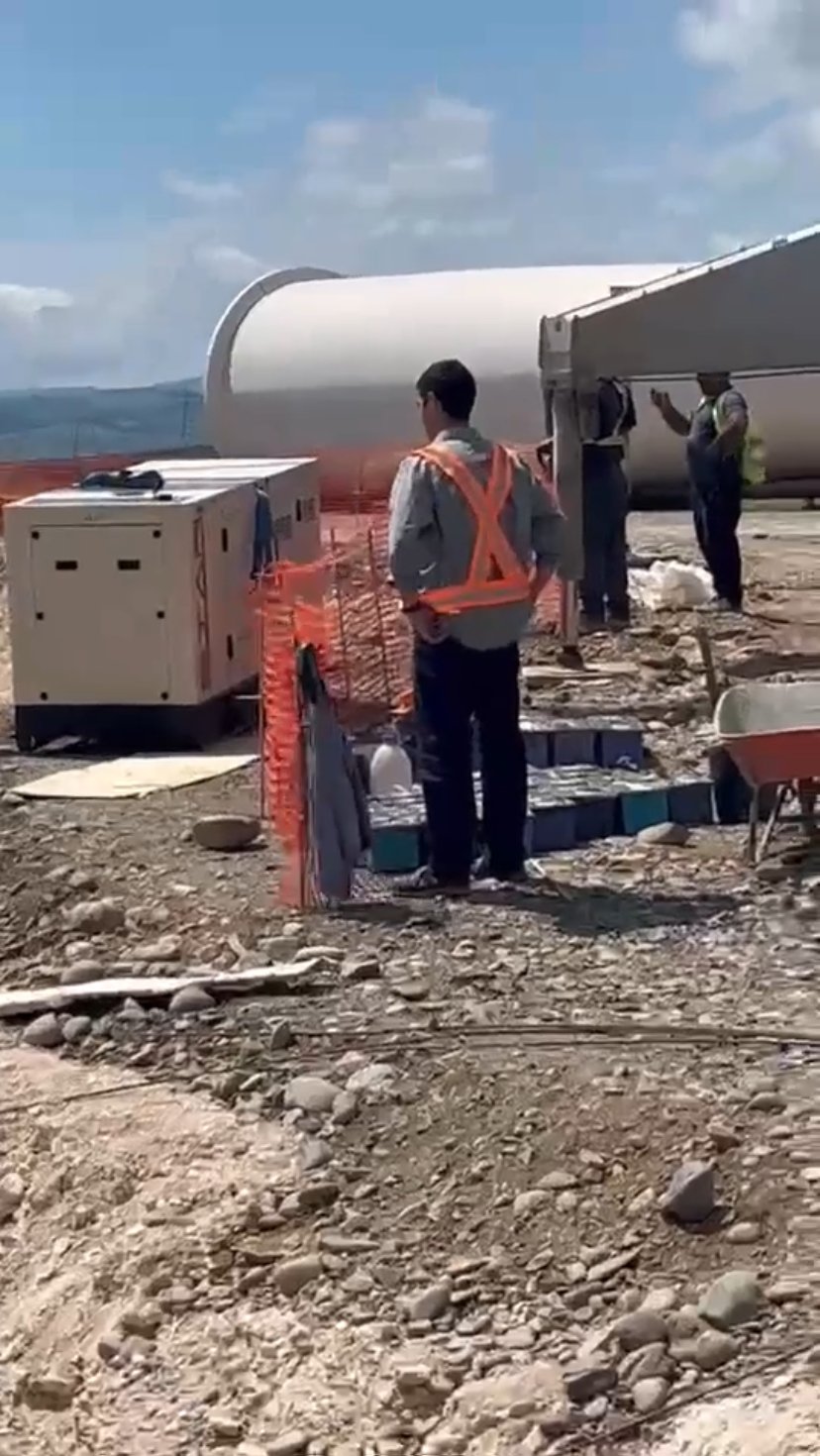 Wind turbine plant construction site